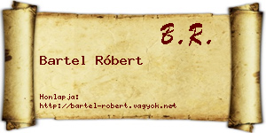 Bartel Róbert névjegykártya